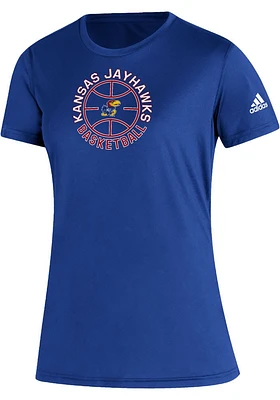 Adidas Kansas Jayhawks Blue Basketball Creator Design Short Sleeve T Shirt