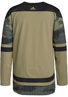 Adidas  Dallas Stars Mens Olive Salute To Service Authentic Hockey Jersey