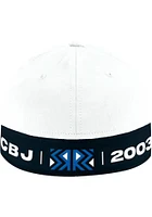 Adidas Columbus Blue Jackets Mens White 2022 Reverse Retro Stretch Flex Hat
