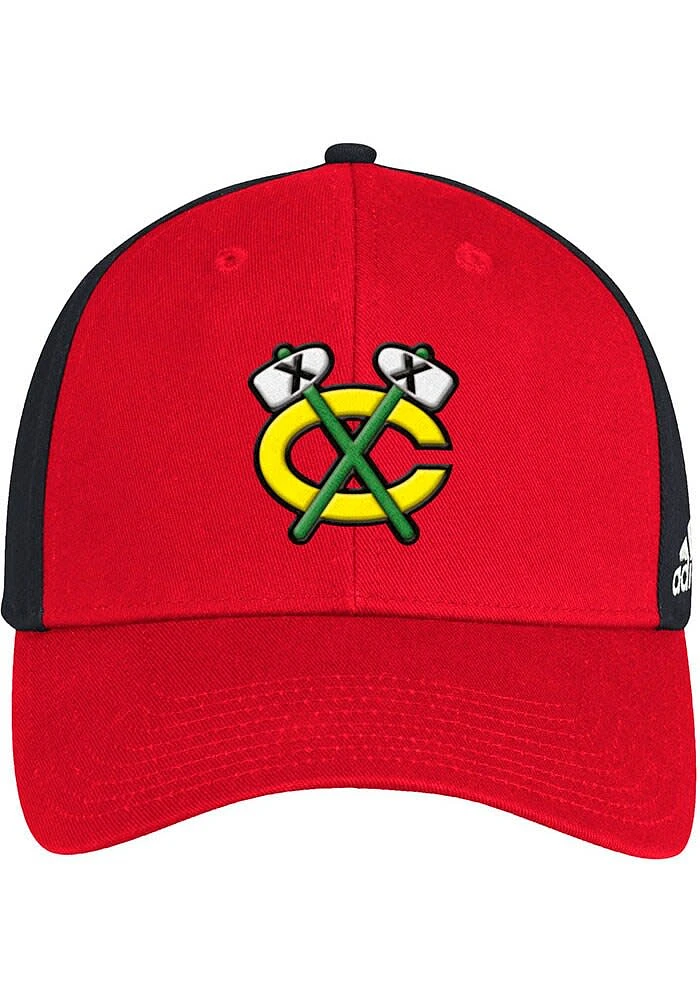 Adidas Chicago Blackhawks 2T Structured Adjustable Hat - Red
