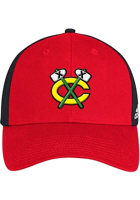 Adidas Chicago Blackhawks 2T Structured Adjustable Hat - Red