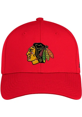Adidas Chicago Blackhawks Mens Red Structured Flex Hat