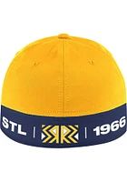 Adidas St Louis Blues Mens Yellow 2022 Reverse Retro Stretch Flex Hat