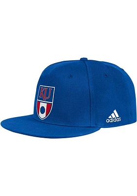 Adidas Kansas Jayhawks Mens Blue College Ultra Flat Visor Flex Hat