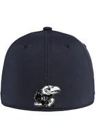 Adidas Kansas Jayhawks Mens Green Camo Structured Stretch Flex Hat