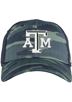 Adidas Texas A&M Aggies Mens Green Camo Structured Stretch Flex Hat