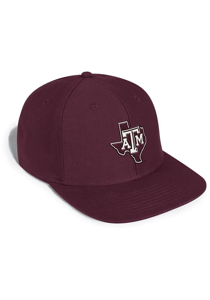 Adidas Texas A&M Aggies Maroon Flat Brin Mens Snapback Hat
