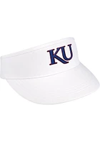 Adidas Kansas Jayhawks Mens White Coach Tall Adjustable Visor