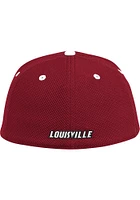 Adidas Louisville Cardinals Mens Red Baseball On-Field Classic Fitted Hat