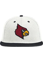Adidas Louisville Cardinals Mens White Baseball On-Field Iconic Fitted Hat