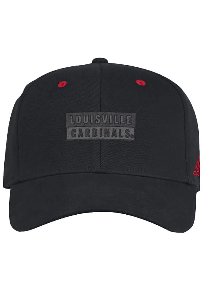 Adidas Louisville Cardinals Mens Black Slouch Stretch Flex Hat