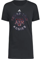 Adidas Texas A&M Aggies Youth Black Circle Back Short Sleeve T-Shirt