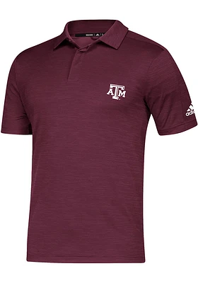 Adidas Texas A&M Aggies Mens Maroon Sideline Game Mode Short Sleeve Polo