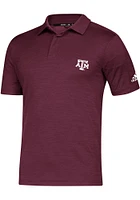Adidas Texas A&M Aggies Mens Maroon Sideline Game Mode Short Sleeve Polo