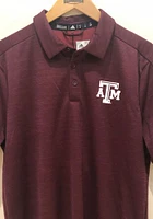 Adidas Texas A&M Aggies Mens Maroon Sideline Game Mode Short Sleeve Polo