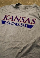 Adidas Kansas Jayhawks Grey Sideline Locker Practice Basketball Short Sleeve T Shirt