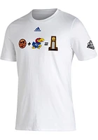 Adidas Kansas Jayhawks White 2022 National Champions Campus Arrival Short Sleeve T Shirt