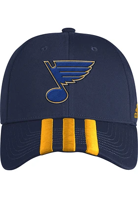 Adidas St Louis Blues 3-Stripe Structured Adjustable Hat - Blue