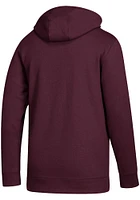 Adidas Texas A&M Aggies Mens Maroon Coaches Wordmark Long Sleeve Hoodie