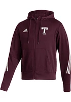 Adidas Texas A&M Aggies Mens Maroon Logo Fashion Long Sleeve Full Zip Jacket