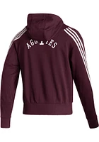 Adidas Texas A&M Aggies Mens Maroon Logo Fashion Long Sleeve Full Zip Jacket