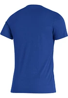 Adidas Kansas Jayhawks Blue Blend Arch Ribbon Short Sleeve T Shirt