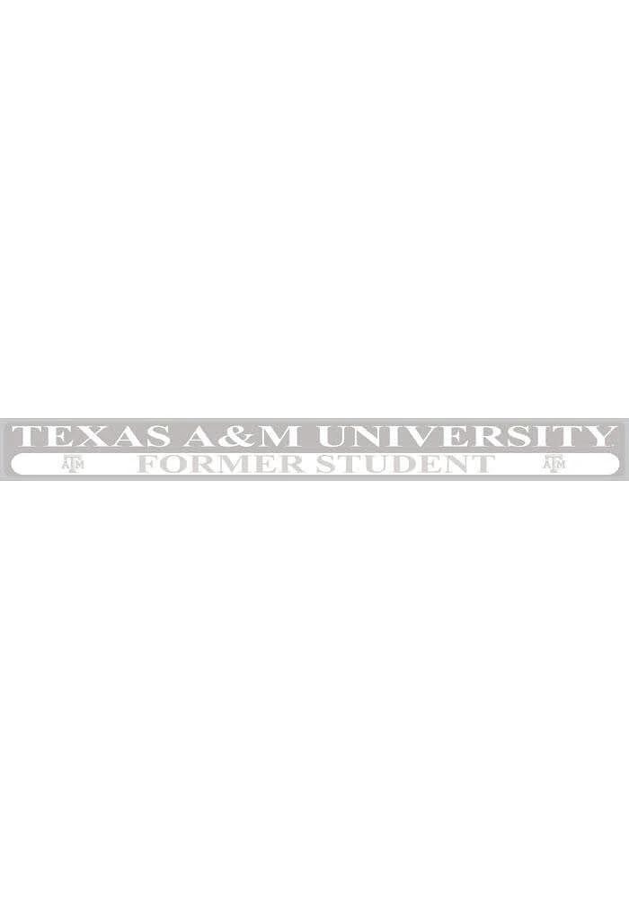 Texas A&M Aggies 2x19 White Former Student Auto Strip - White