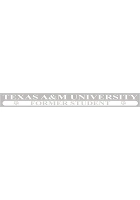 Texas A&M Aggies 2x19 White Former Student Auto Strip - White