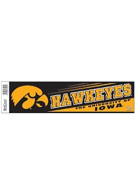 Iowa Hawkeyes 3x12 Bumper Sticker - White