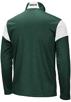 Colosseum Michigan State Spartans Mens Green Luge Long Sleeve Qtr Zip Pullover