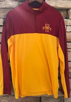 Colosseum Iowa State Cyclones Mens Cardinal Luge Design Long Sleeve Qtr Zip Pullover