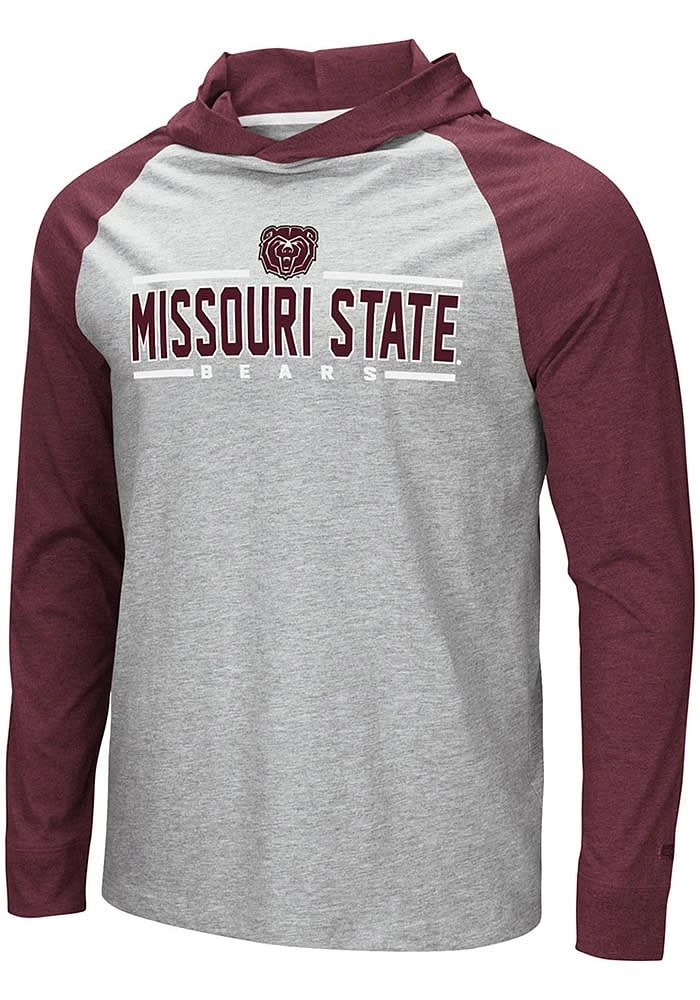 Colosseum Missouri State Bears Mens Grey Slopestyle Long Sleeve Hoodie