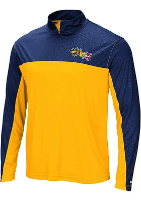 Colosseum Drexel Dragons Mens Gold Luge Long Sleeve Qtr Zip Pullover