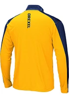 Colosseum Drexel Dragons Mens Gold Luge Long Sleeve Qtr Zip Pullover