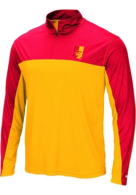 Colosseum Pitt State Gorillas Mens Gold Luge Long Sleeve Qtr Zip Pullover