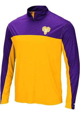 Colosseum West Chester Golden Rams Mens Gold Luge Long Sleeve Qtr Zip Pullover