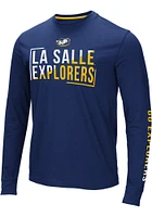 Colosseum La Salle Explorers Navy Blue Lutz Long Sleeve T Shirt