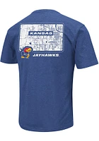 Colosseum Kansas Jayhawks Blue College Town Short Sleeve T Shirt