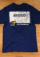 Colosseum Kansas Jayhawks Blue College Town Short Sleeve T Shirt