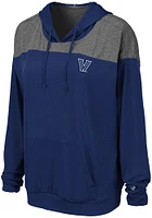 Colosseum Villanova Wildcats Womens Navy Blue Paris Hooded Sweatshirt