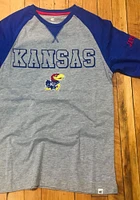 Colosseum Kansas Jayhawks Grey Soledad Long Sleeve Fashion T Shirt