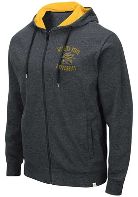 Colosseum Wichita State Shockers Mens Black Ay Long Sleeve Full Zip Jacket
