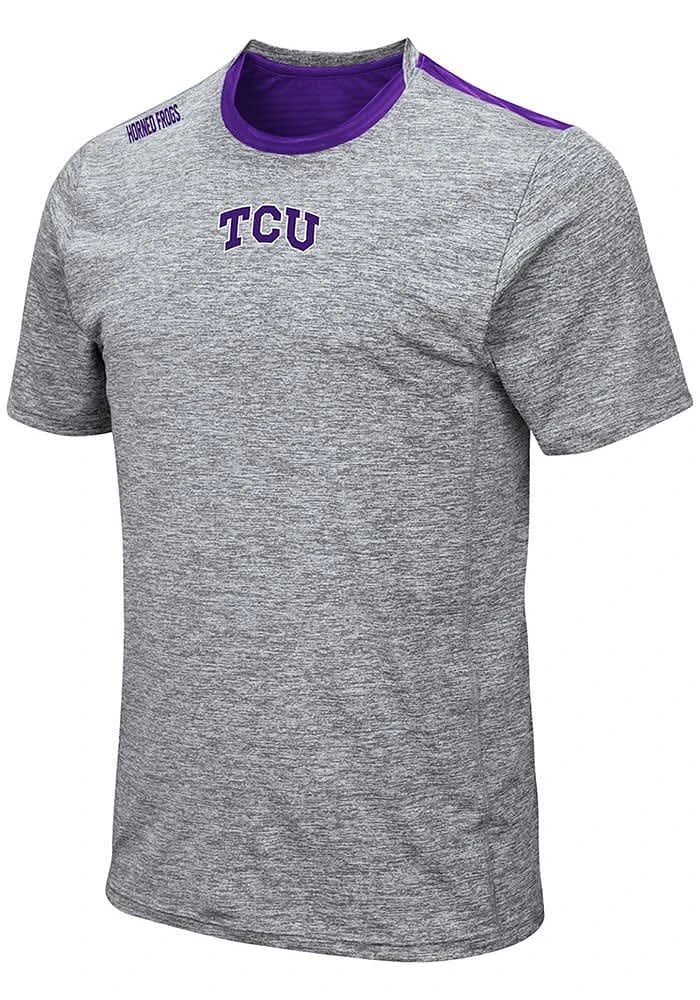 Colosseum TCU Horned Frogs Grey Bart Short Sleeve T Shirt