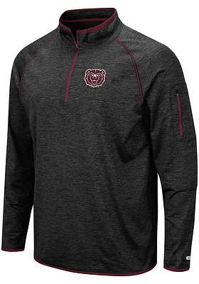 Colosseum Missouri State Bears Mens Black Duff Long Sleeve Qtr Zip Pullover