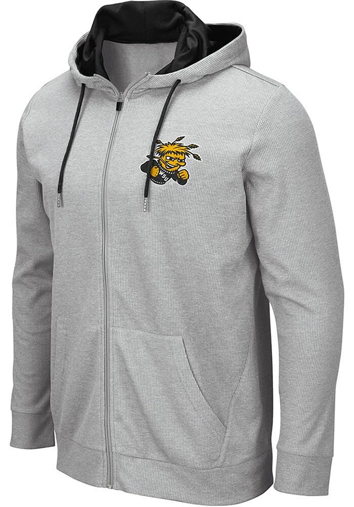 Colosseum Wichita State Shockers Mens Grey Homer Long Sleeve Zip