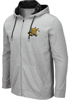 Colosseum Wichita State Shockers Mens Grey Homer Long Sleeve Zip