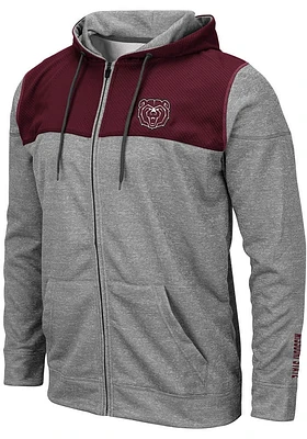 Colosseum Missouri State Bears Mens Grey Nelson Long Sleeve Zip