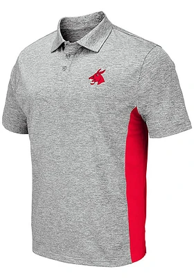 Colosseum Central Missouri Mules Mens Grey Alaska Short Sleeve Polo