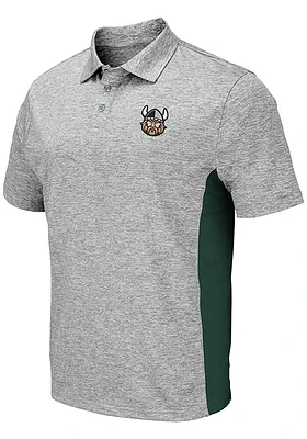 Colosseum Cleveland State Vikings Mens Grey Alaska Short Sleeve Polo