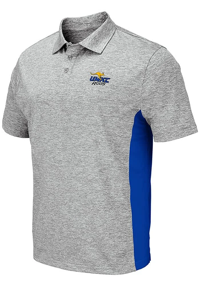 Colosseum UMKC Roos Mens Grey Alaska Short Sleeve Polo